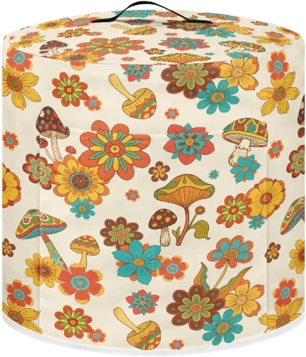 Vista 13 de Suobstales Cubierta antipolvo con estampado de girasol para olla instantánea de 6 cuartos de galón, diseño de nota musical, cubierta de olla a Nota