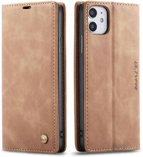 Vista 19 de QLTYPRI Para iPhone Air Case Wallet Con Tarjetero, Vintage PU Cuero Kickstand Cierre Magnético A Prueba De Golpes Folio Libro Funda Para IPhone 17
