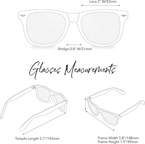 Vista 5 de LEICO FASHION Lentes transparentes sin receta retro nerd para hombres y mujeres - Lentes falsos para disfraz de cosplay