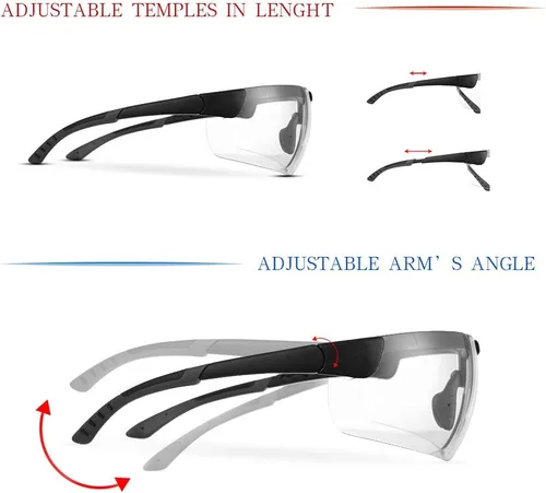 Vista 3 de Anteojos de seguridad antivaho transparentes para hombres y mujeres, ANSI Z87.1, protección ocular para disparos deportivos, lentes resistentes a