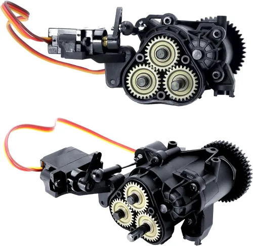Vista 3 de Caja de cambios de doble velocidad con engranajes internos servo y transmisión para 1/10 RC Crawler TRX4 TRX6 piezas de actualización