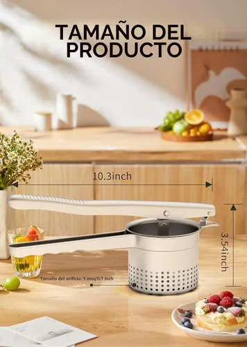 Vista 2 de Livilord - Ricer para patatas, acero inoxidable 18/10, mango ergonómico