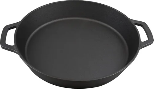 Vista 8 de Hierro fundido, sartén pre-sazonada 3.5", caja de 12