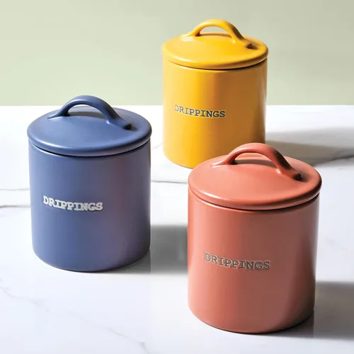 Vista 5 de Ayesha Curry Ceramics - Tarro de grasa de tocino, 21 onzas, ancla