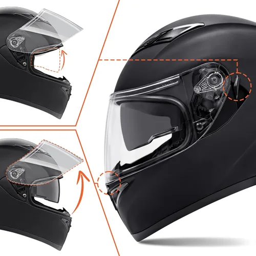Vista 3 de Cascos de motocicleta de cara completa para adultos, doble visión, moto de calle, carreras, motocicleta ADV, ciclomotor, casco para hombres