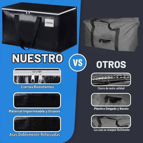 Vista 3 de Bolsas de mudanza resistentes, bolsas de almacenamiento extra grandes, 76L