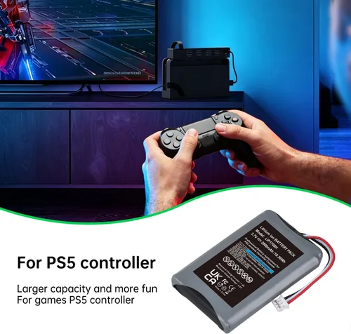 Vista 8 de Tectra for PS5 Battery LIP1708 Battery for Sony PlayStation 5 DualSense