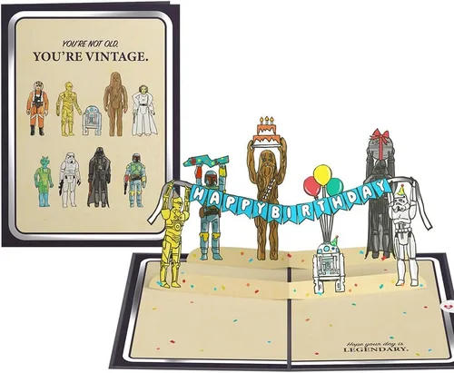 Vista 12 de Lovepop Star Wars™ The Death Star™ Tarjeta Desplegable de Enfrentamiento de la Estrella de la Muerte, Tarjeta 3D, Tarjeta de Cumpleaños, Tarjeta