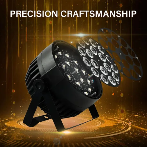 Vista 5 de DMX RGBWA - Luz Par de 180 W, UV 6 en 1, 18 luces LED Par 64 Luces de club de DJ con sonido activado para DJ Disco Club Festival Boda Fiesta Iglesia