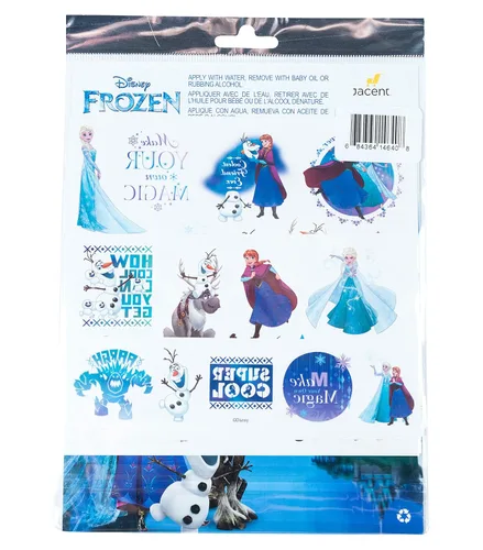 Vista 3 de Savvi Tatuajes temporales de Disney, juego de 50, Frozen de Disney