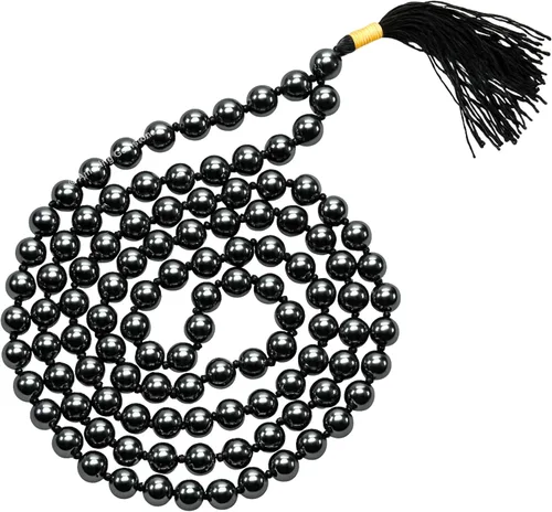 Vista 19 de Collar y Pulsera de Cuentas de Oración Japa Mala de Amazing Gemstone, 108 Cuentas para Meditación turquesa (African Turquoise)