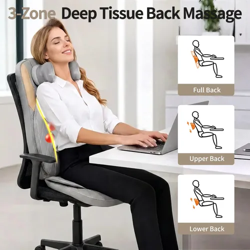 Vista 5 de Masajeador de cuello y espalda Shiatsu con calor, masajeador