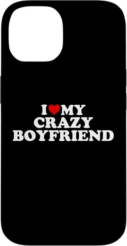 Vista 4 de I Love My Crazy Boyfriend BF - Red Heart Case for iPhone 17