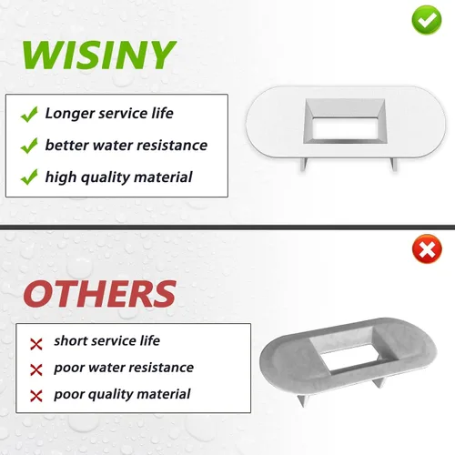 Vista 2 de WISINY WH01X24381 4502680 Bisel de bloqueo de la tapa de la lavadora compatible con piezas de repuesto de arandela GE y piezas de repuesto de bisel