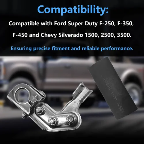 Vista 3 de 926-603 926603 Juego de terminales de batería – Reemplazo de terminal positivo y negativo BT4Z-14450-SD BT4A-14450-BA apto para Ford F-250 F-350