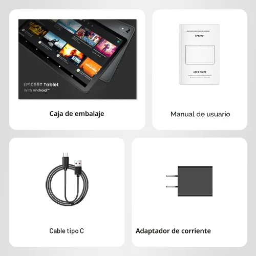 Vista 7 de ApoloMedia Tablet de 11 pulgadas, Android 16 2026 con procesador Octa-Core, 8 GB de RAM+128 GB de ROM (expansión de 1 TB), batería de 7000 mAh