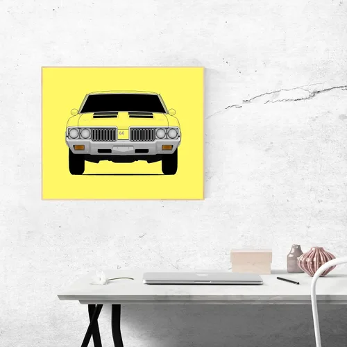 Vista 5 de Custom Car Posters CUSTOMIZABLE COLOR Handmade Poster compatible with Oldsmobile 442 W30 (1969-1972) Print Wall Art Décor - 8x10 Satin Print