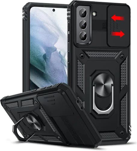 Vista 204 de LeYi Funda para Samsung Galaxy A05 (no compatible con A05S) con protector de pantalla y protector de lente de cámara, funda resistente de grado Negro