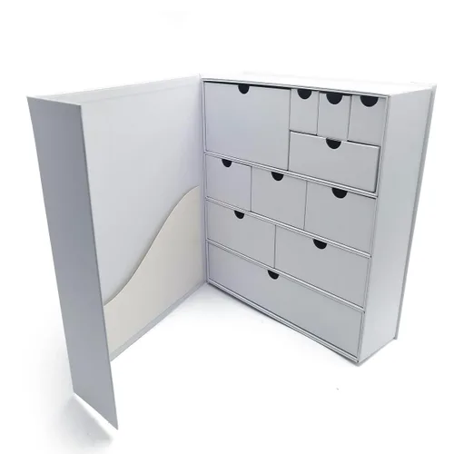 Vista 5 de Caja de recuerdos DIY Baby Storage Customzied Treasured Memories Compartimentos Baby Shower Regalo de maternidad Regalo de cartón para recién