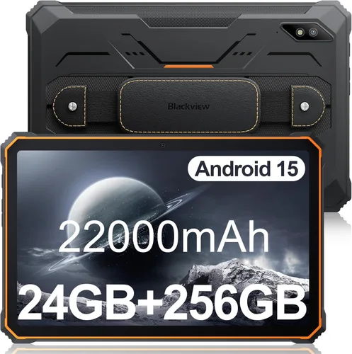 Vista 9 de Blackview Tablet resistente de 2.4k 10.36 pulgadas, Android 15 22000mAh Octa-core Tablet, 24GB (8+16) RAM+256GB ROM+1TB Expand, 48MP+16MP Cámara