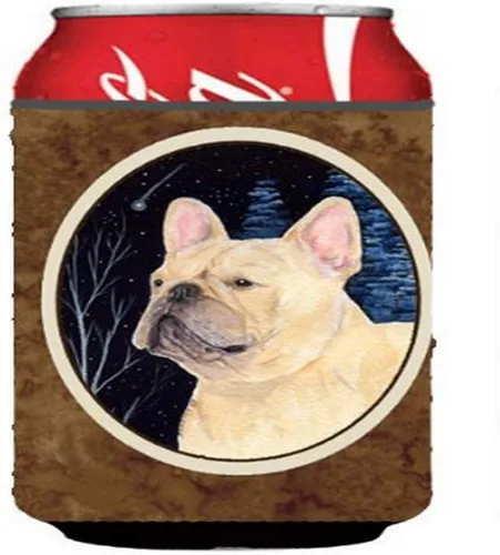 Vista 221 de Caroline's Treasures SS8447CC Starry Night English Bulldog - Enfriador para latas o botellas, lavable, funda plegable con aislamiento para bebidas