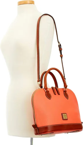 Vista 5 de Dooney & Bourke - Bolsa con cremallera y cremallera con textura granulosa, Coral