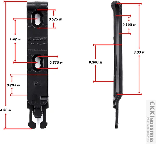 Vista 6 de HolsterSmith G-Code Molle - Accesorios de clip Molle – Diseño de bloqueo OWB (fuera de la cintura)