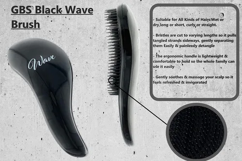 Vista 5 de G.B.S Cepillo desenredante para mujeres y niñas, cepillo desenredante para cabello seco y húmedo para todo tipo de cabello, elimina enredos y nudos