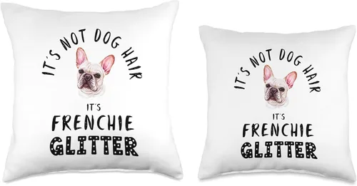 Vista 3 de Francia Bulldog Funny Dog Owner Gifts It's Not Dog Hair It's FRENCHIE - Almohada divertida con frase en inglés "It's Not Dog Hair It's FRENCHIe
