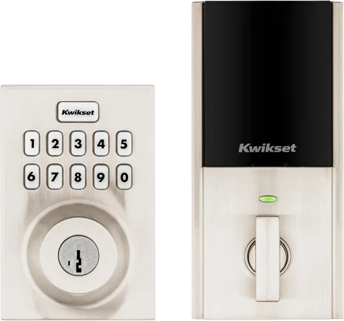 Vista 6 de Kwikset Home Connect 620 - Cerradura inteligente de pestillo con tecnología Z-Wave, funciona con Ring Alarm, Samsung SmartThings y más, requiere