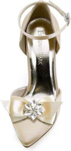 Vista 2 de ELEGANTPARK Zapatos Vestido Sombrero Accesorios Moda Rhinestone Crystal Shoe Clips 2 Pcs Multicolor
