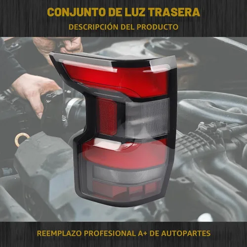 Vista 2 de Dasbecan - Conjunto de luz trasera compatible con Nissan Frontier 2022-2026 Lado izquierdo del conductor