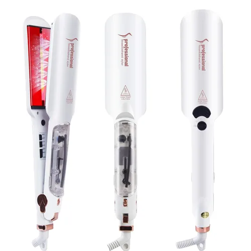 Vista 11 de DORISILK Alisadores de Vapor 2.0 Mejorados para el Cabello, Plancha Plana de Vapor de Turmalina Cerámica Profesional de Salón Alisador de Cabello