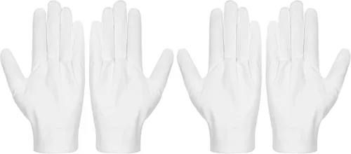 Vista 8 de Guantes de algodón, Selizo 3 pares de guantes blancos de algodón para mujeres, hombres, eczema, manos secas, hidratantes, para servir, archivo