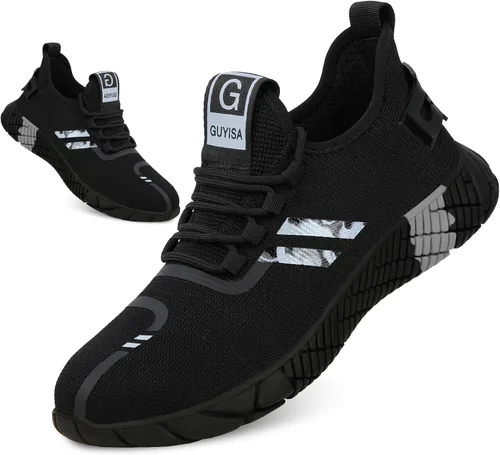 Vista 8 de Zapatos de punta de acero para hombres, zapatos compuestos para hombres de trabajo para mujeres, zapatos deportivos de seguridad con punta de acero
