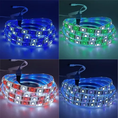 Vista 4 de 5050 RGBW RGB+blanco frío (6000K-7000K) 150RGB+150White LED 16.4 ft 16.4ft 60LEDs/m Cinta LED multicolor IP65 revestimiento de silicona impermeable