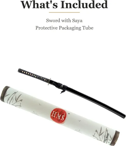Vista 7 de Handmade Sword - Espada Katana de entrenamiento Iaido sin afilar de acero inoxidable, hecha a mano, espada completa, vaina negra