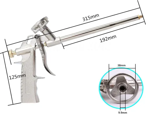 Vista 3 de Material de aluminio espuma expandible pistola de pulverización sellador dispensador PU aislador aplicador herramienta