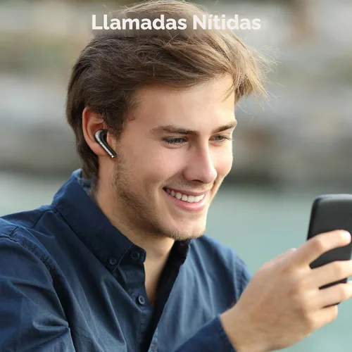 Vista 7 de Monster N-Lite 208 - Auriculares inalámbricos Bluetooth 5.4 con micrófono integrado, control táctil, auriculares Bluetooth con tiempo