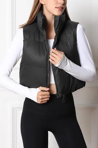 Vista 2 de AUTOMET Chaleco acolchado para mujer, sin mangas, cálido, ligero, para invierno, otoño, abrigos, ropa de moda 2023