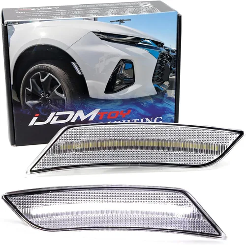Vista 11 de iJDMTOY Kit de Luces Marcadoras Laterales LED Ámbar de Lente Transparente para Parachoques Compatible con Cadillac ATS 2013-2014, Cadillac XT5 2017