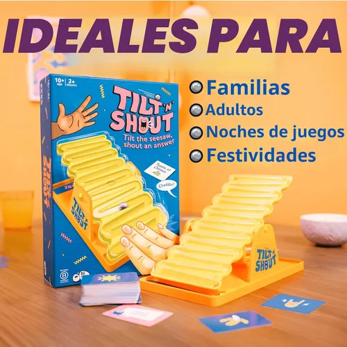 Vista 5 de Big Potato Tilt ’n’ Shout – Juego de mesa familiar de ritmo rápido para adultos y niños Juego de fiesta de preguntas con categorías y contenido