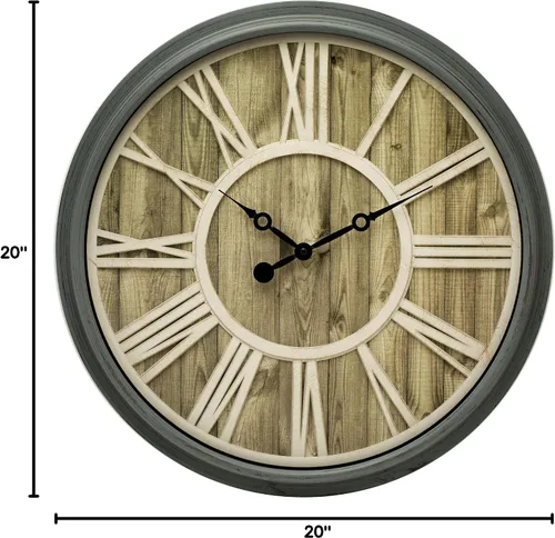Vista 9 de Pacific Bay Mannheim - Reloj de pared grande decorativo ligero y moderno, silencioso sin tictac, números romanos 3D, fácil de leer, cubierta facial