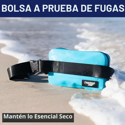 Vista 4 de THURSO SURF - Bolsa seca impermeable con pantalla táctil sensible 1L (azul brillante)