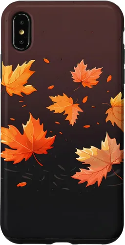 Vista 11 de Autumn Maple Leaves Swirling in The Wind Case for iPhone 17