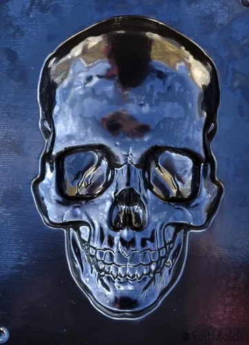 Vista 4 de SvitMolds Molde de calavera de bricolaje Panno placa de hormigón de cemento (D85)