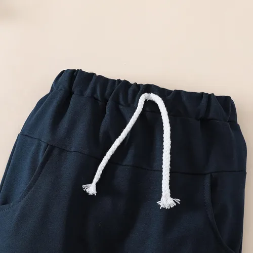 Vista 7 de Ropa de manga larga con capucha y pantalones casuales para niños y niñas pequeñas