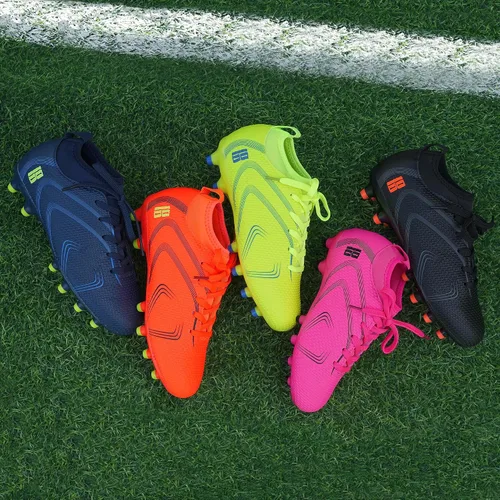 Vista 7 de brooman Zapatos de fútbol para niños y niñas, zapatos de fútbol para exteriores