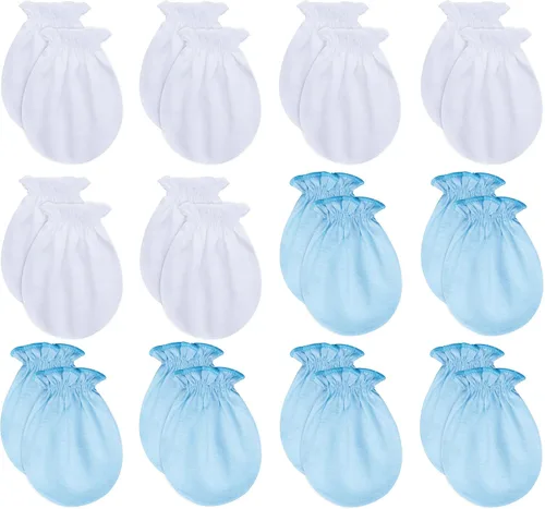 Vista 14 de RATIVE Manoplas para bebé sin arañazos, guantes suaves para recién nacidos Set de regalo de manga larga de 0.0-19.7 ft