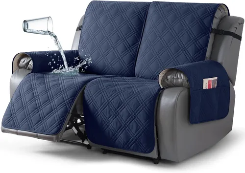 Vista 9 de TAOCOCO Fundas para Sillón de Dos Plazas Reclinable 100% Impermeables, Fundas Divididas para Loveseat Reclinable, Funda Antideslizante para Sofá
